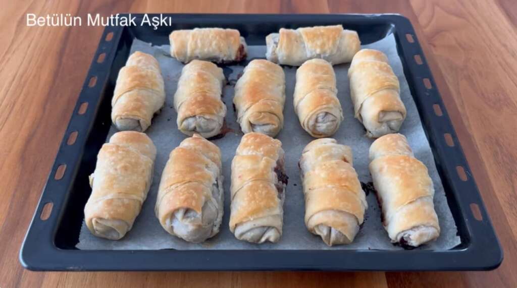 hazır yufkayla muzlu çikolatalı börek