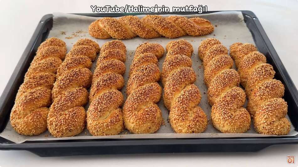 evde çubuk simit yapımı