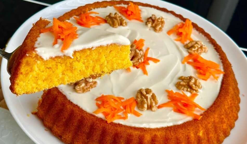 tart kalıbında havuçlu kek tarifi